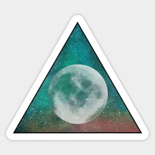Triangle moon Sticker